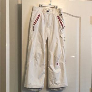 Spyder white ski pants